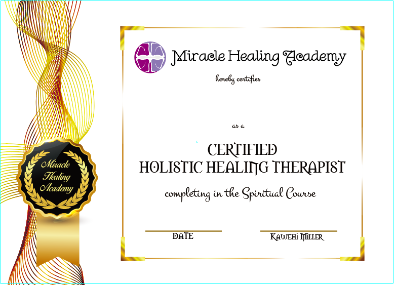MHホリスティックヒーリングセラピストの認定修了書発行します